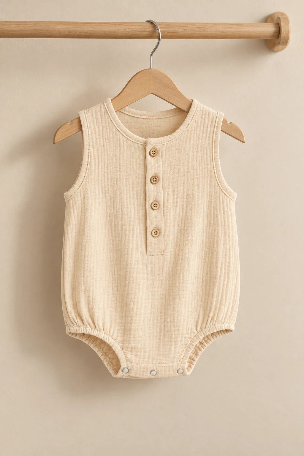 Combinaison Sans Manche Bebe - Beige