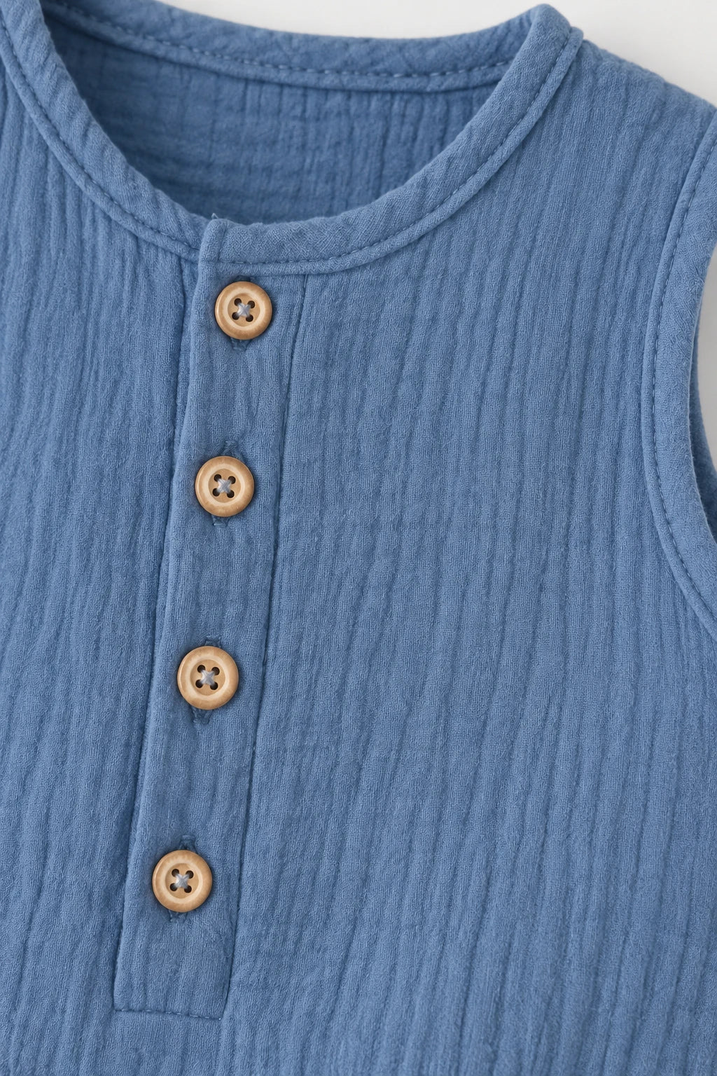 Combinaison Sans Manche Bebe - Bleu