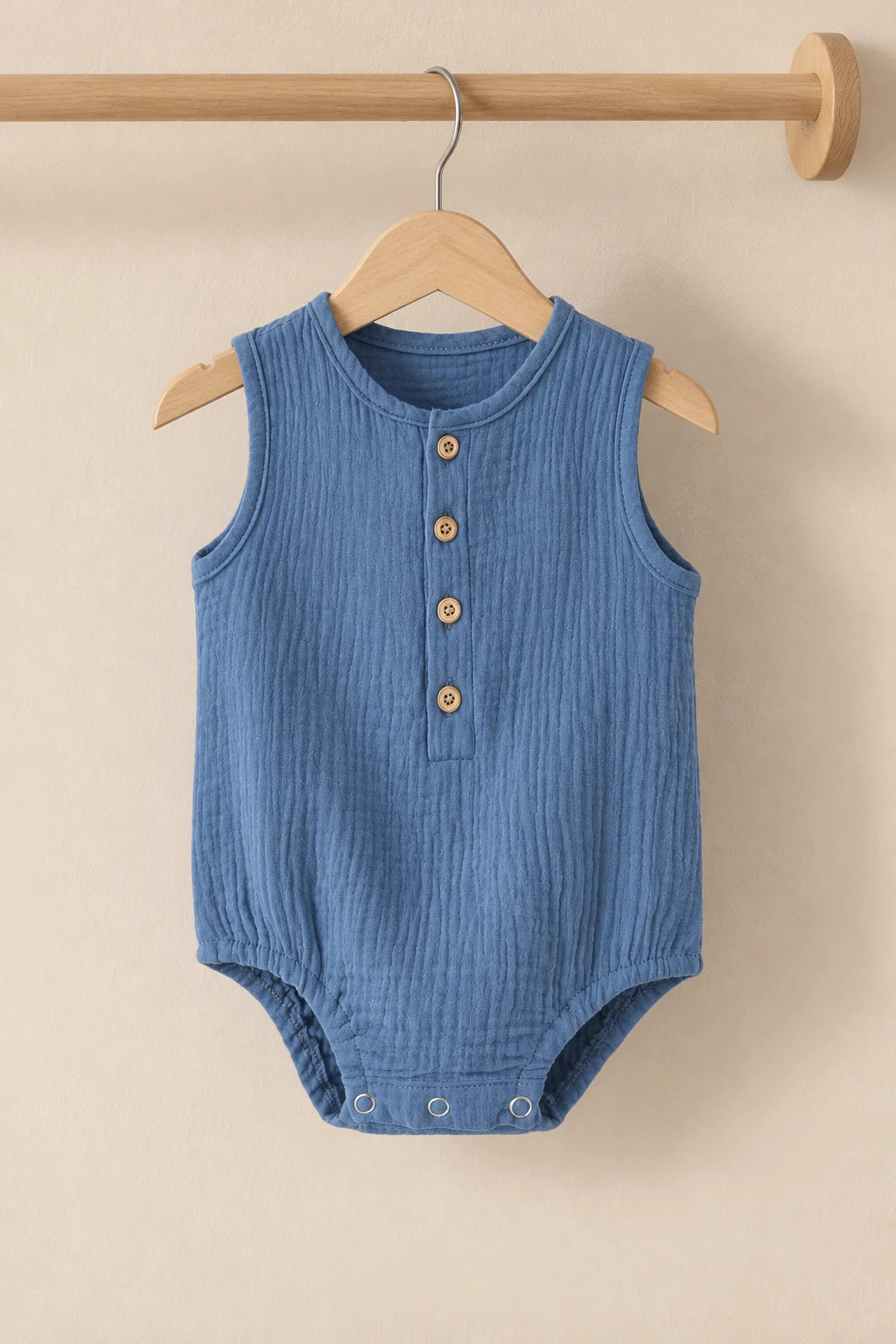 Combinaison Sans Manche Bebe - Bleu