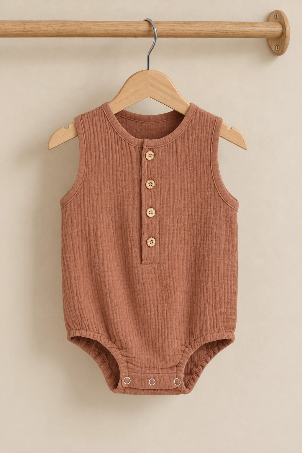 Combinaison Sans Manche Bebe - Marron