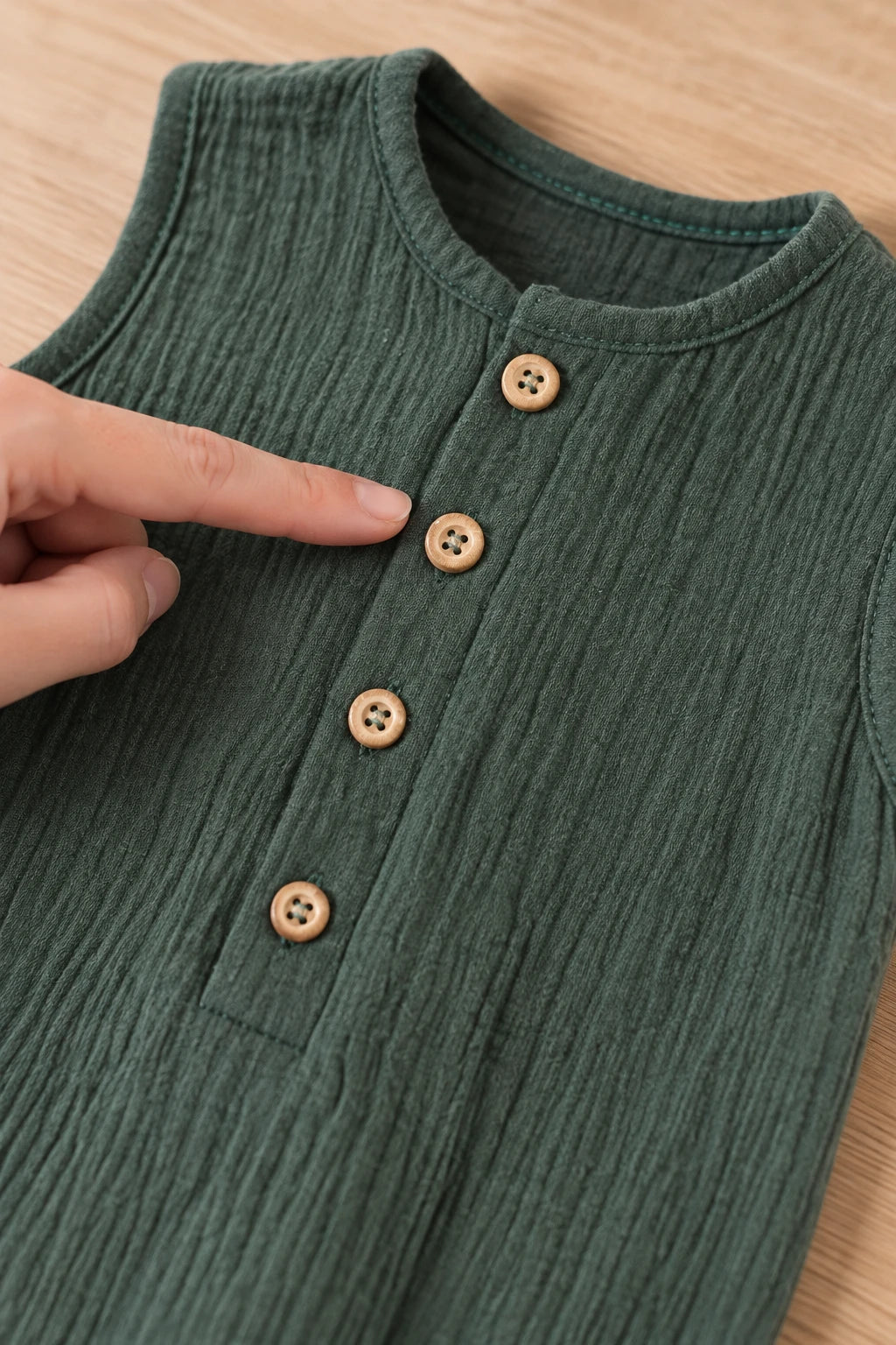 Combinaison Sans Manche Bebe - Vert