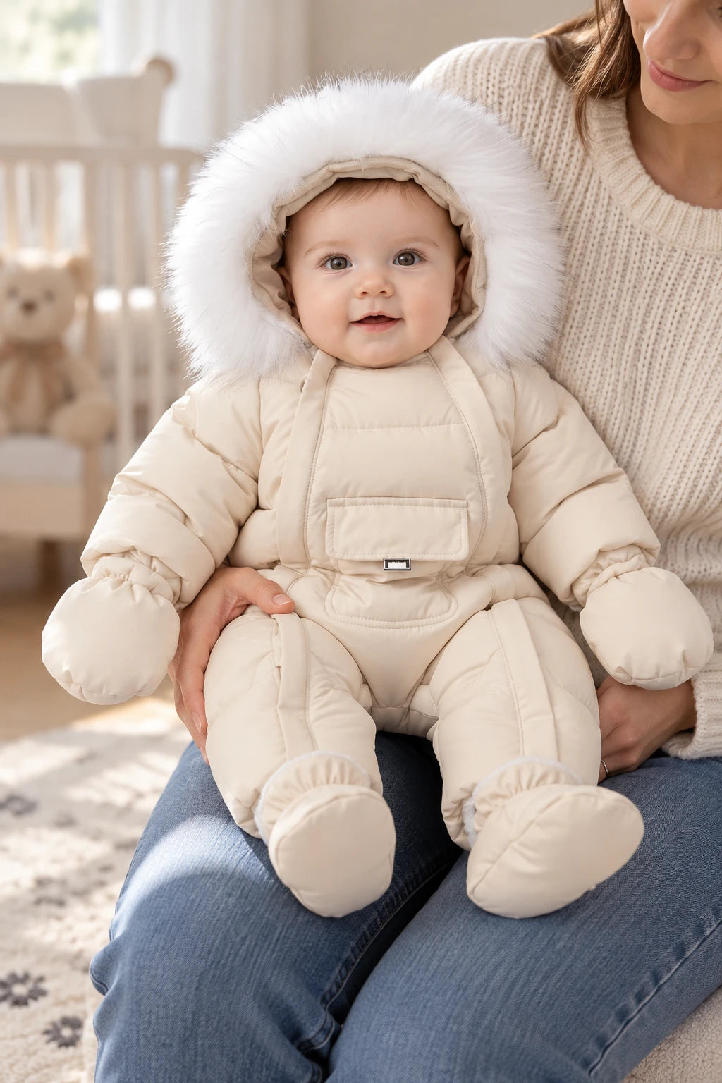 Combinaison Ski Bebe Fille - Beige