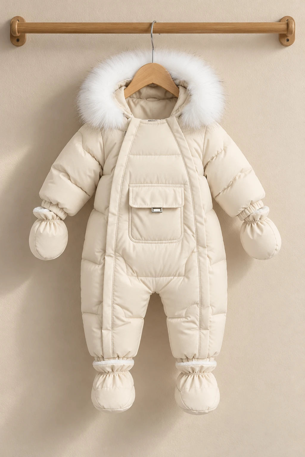 Combinaison Ski Bebe Fille - Beige