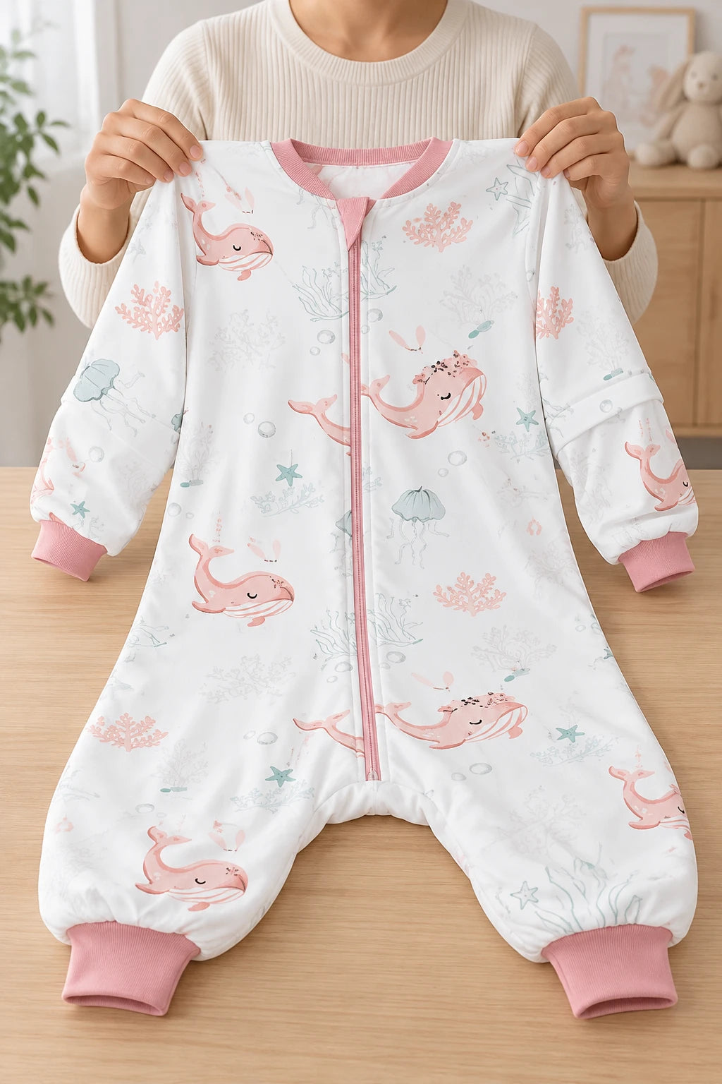 Gigoteuse Avec Jambes - Baleine Rose Tog 0.5