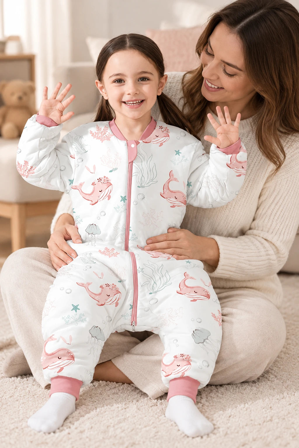 Gigoteuse Avec Jambes - Baleine Rose Tog 2