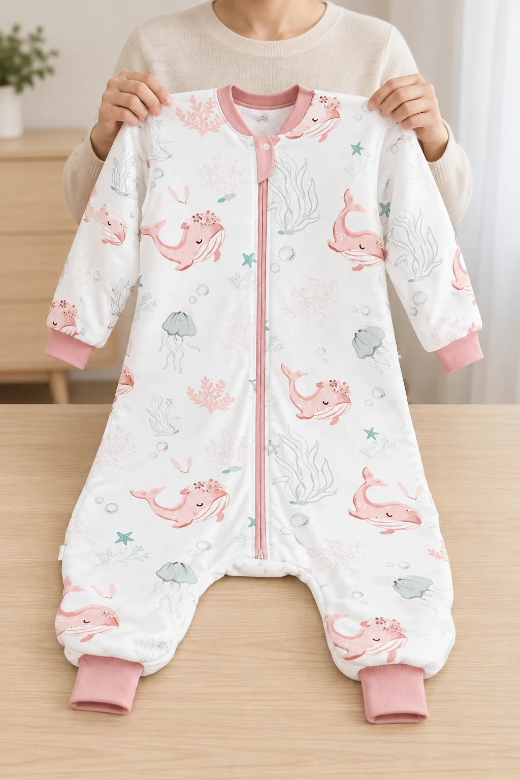 Gigoteuse Avec Jambes - Baleine Rose Tog 2