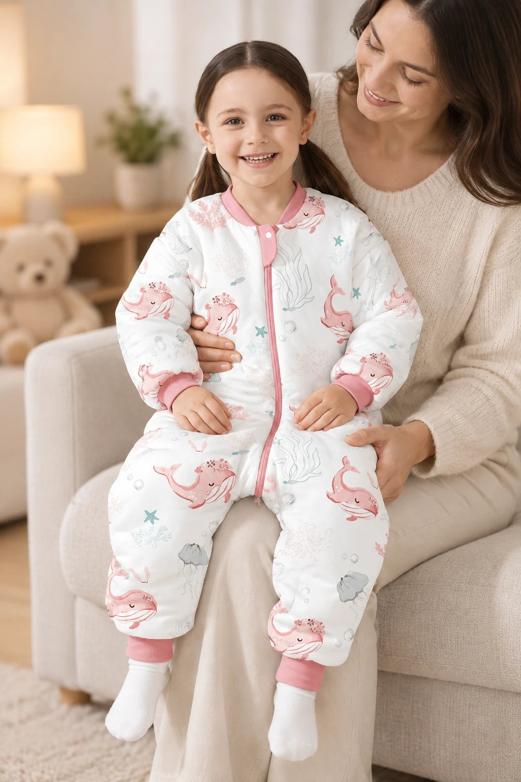 Gigoteuse Avec Jambes - Baleine Rose Tog 3