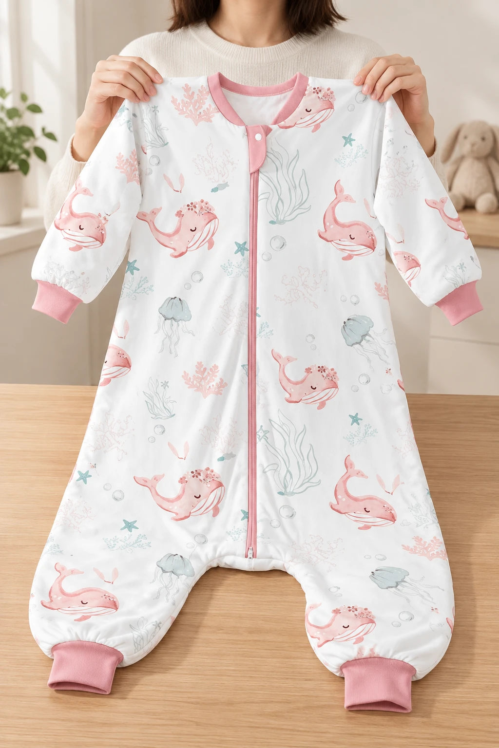 Gigoteuse Avec Jambes - Baleine Rose Tog 3