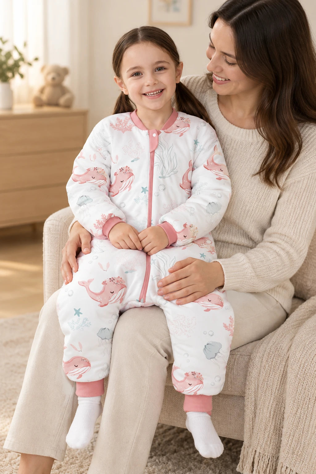 Gigoteuse Avec Jambes - Baleine Rose Tog 3