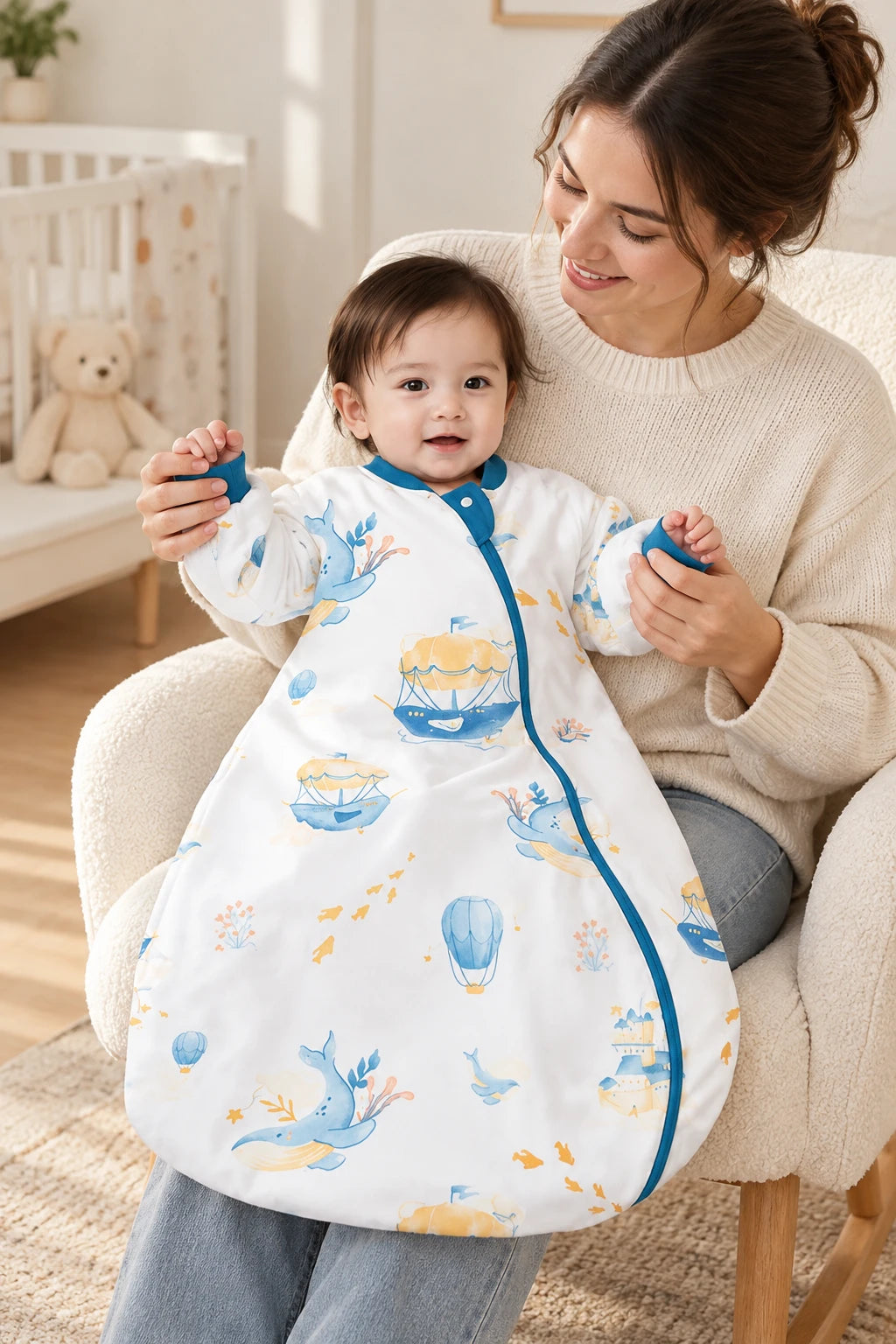 Gigoteuse Avec Manche - Baleine Bleue Tog 0.5
