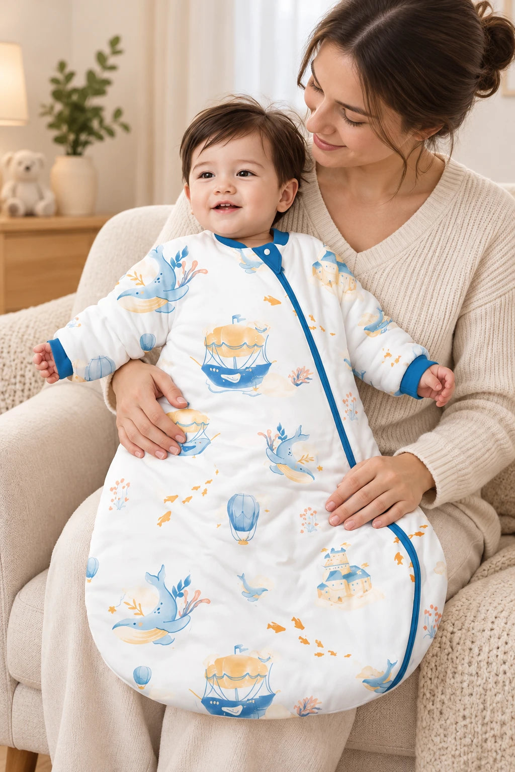 Gigoteuse Avec Manche - Baleine Bleue Tog 1