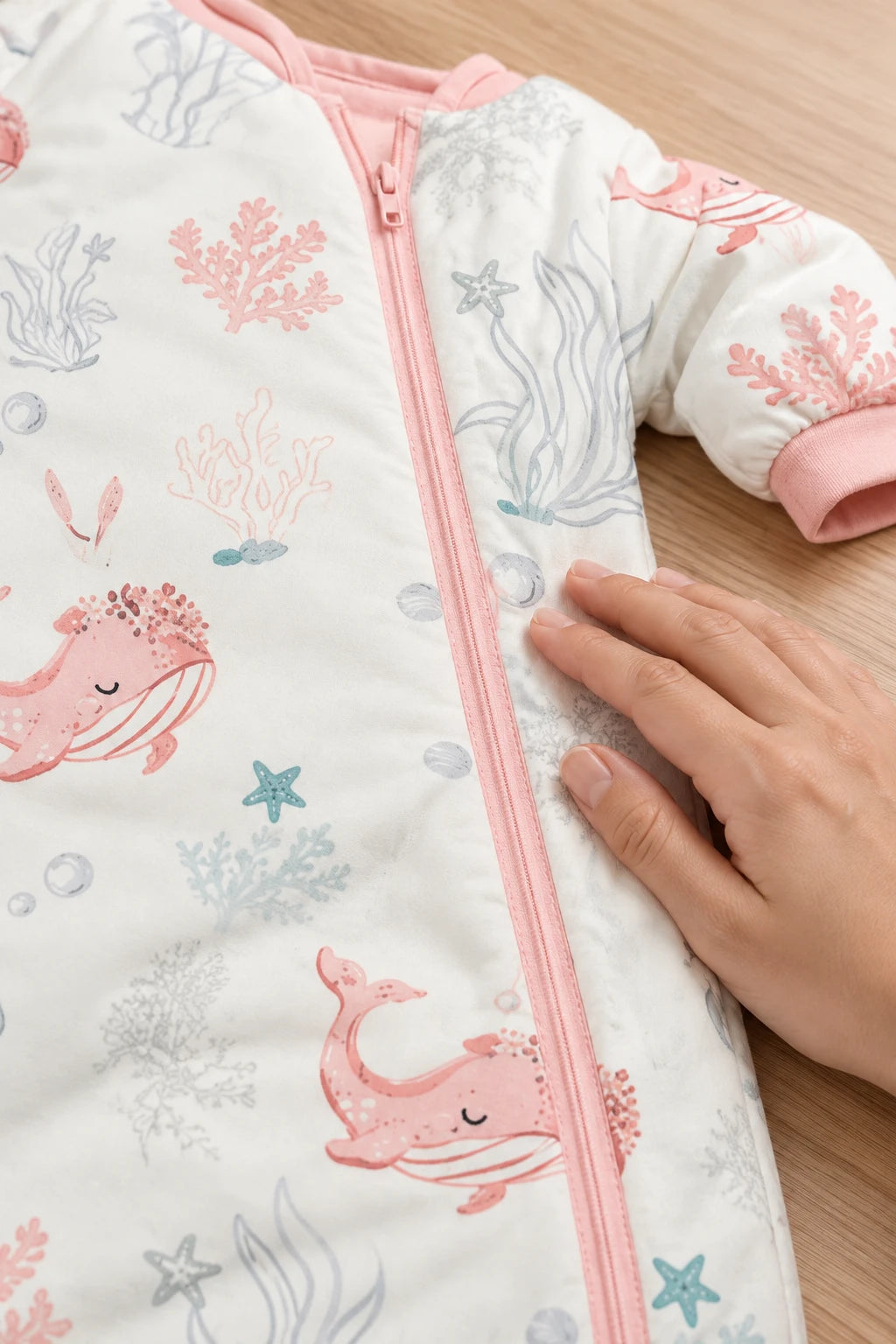 Gigoteuse Avec Manche - Baleine Rose Tog 2
