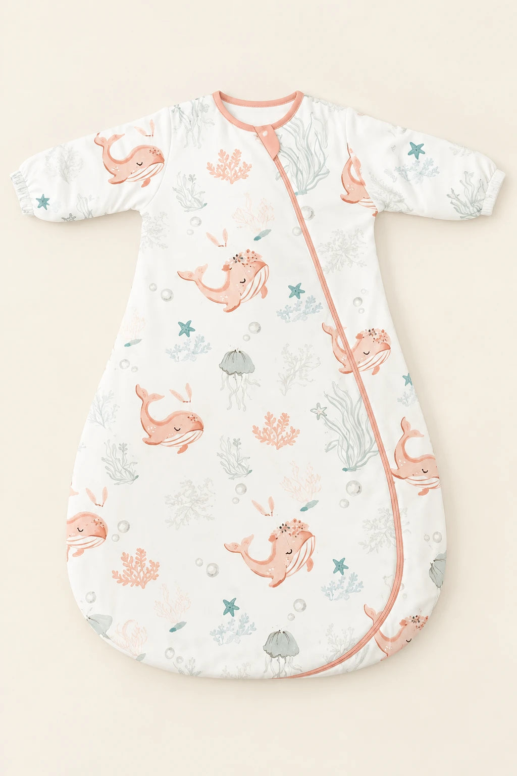 Gigoteuse Avec Manche - Baleine Rose Tog 3