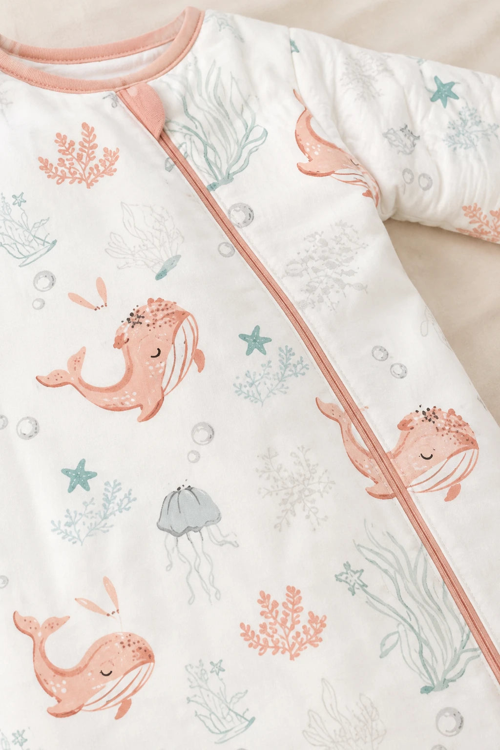 Gigoteuse Avec Manche - Baleine Rose Tog 3