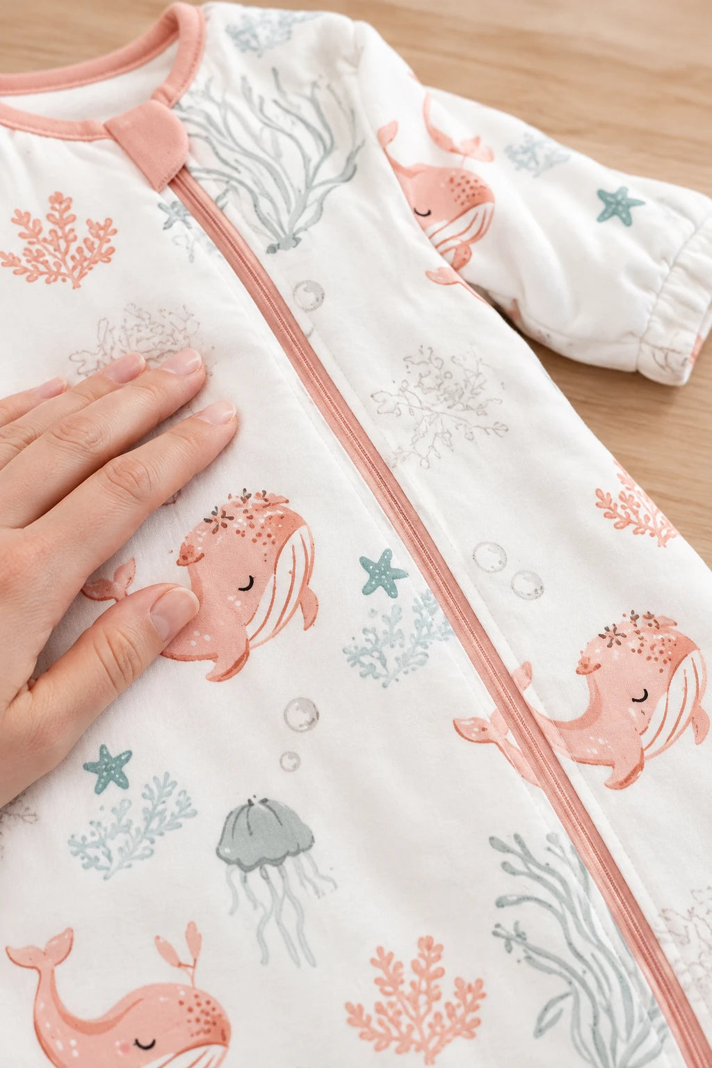 Gigoteuse Avec Manche - Baleine Rose Tog 3
