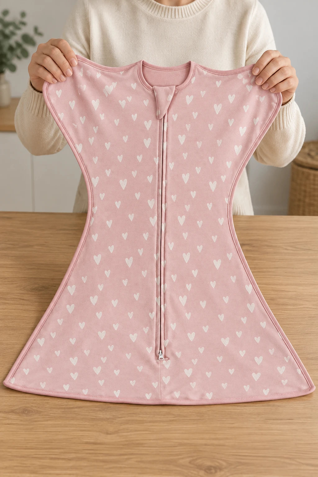 Gigoteuse Coton -  Rose Coeurs