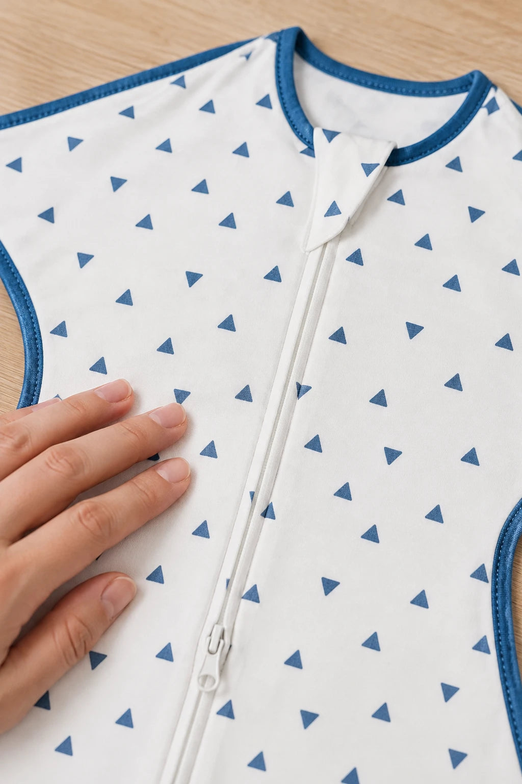 Gigoteuse Coton - Triangles Bleus