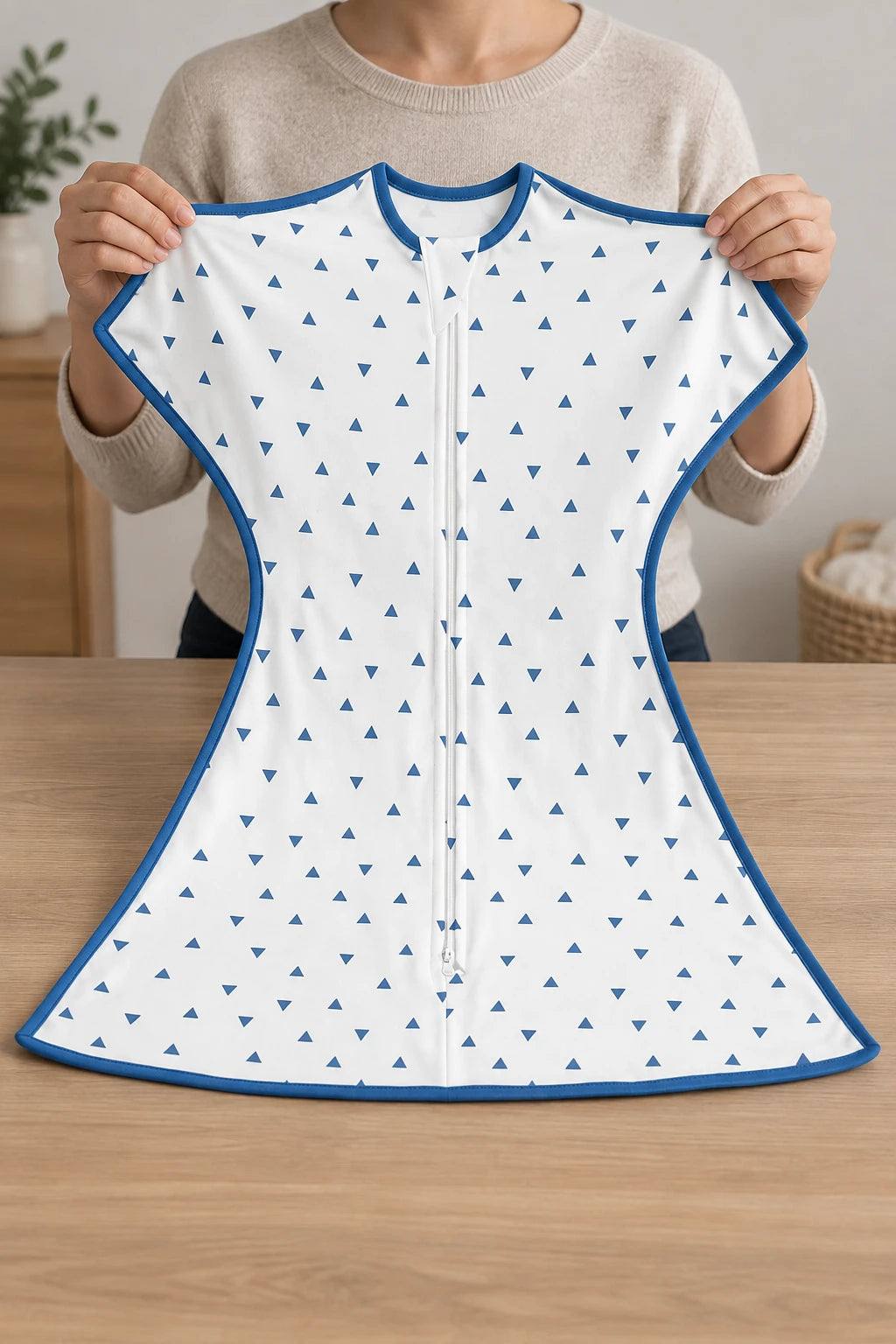 Gigoteuse Coton - Triangles Bleus