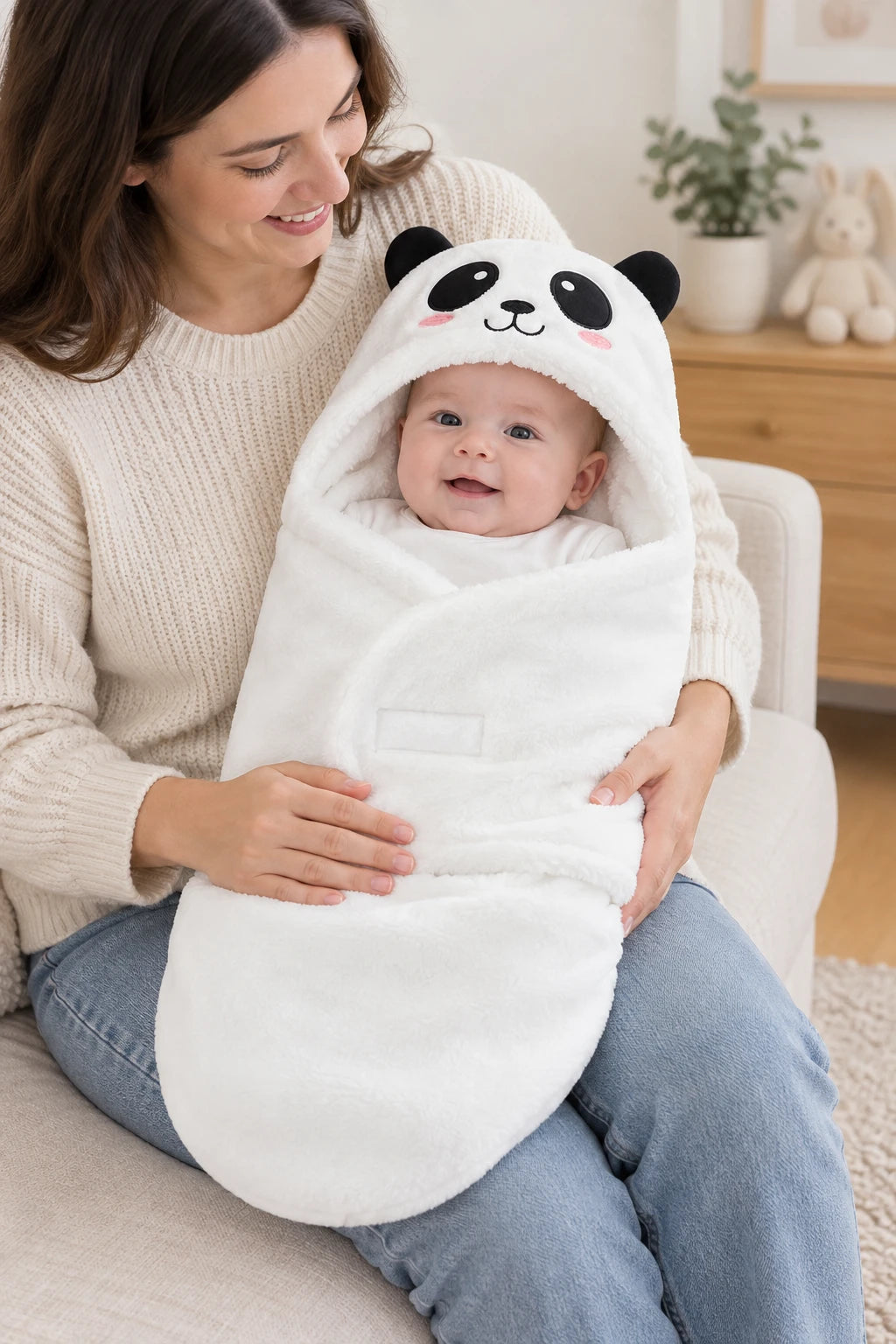 Gigoteuse Enveloppante - Panda Blanc