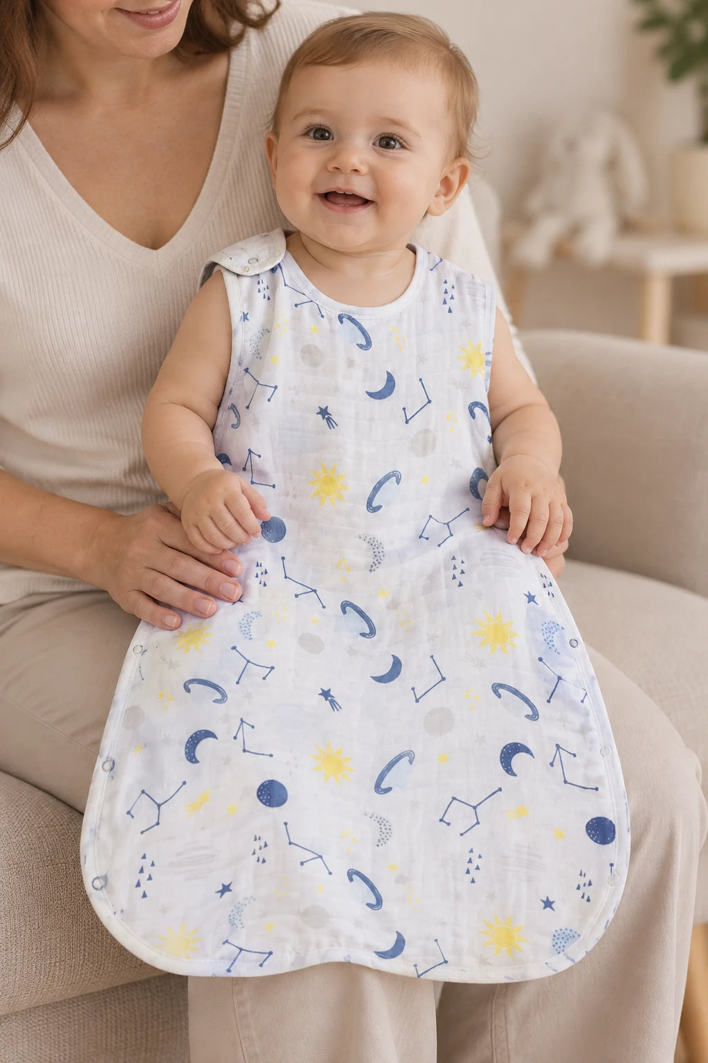 Gigoteuse Été Mousseline Bambou Bébé Et Coton Sans Manches