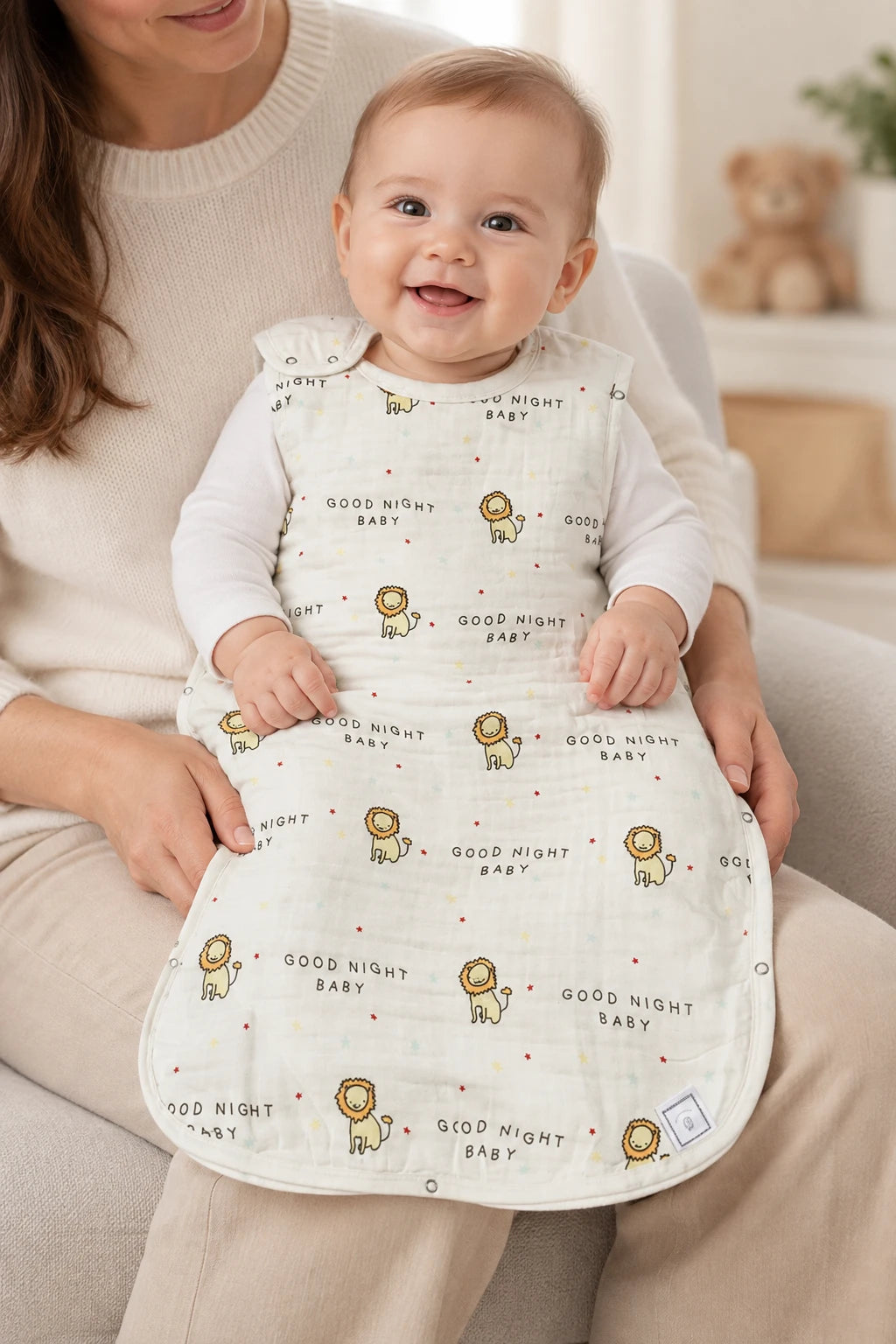 Gigoteuse Fibre De Bambou Mousseline Et Coton Sans Manches
