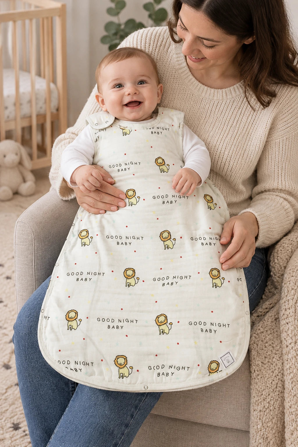 Gigoteuse Fibre De Bambou Mousseline Et Coton Sans Manches
