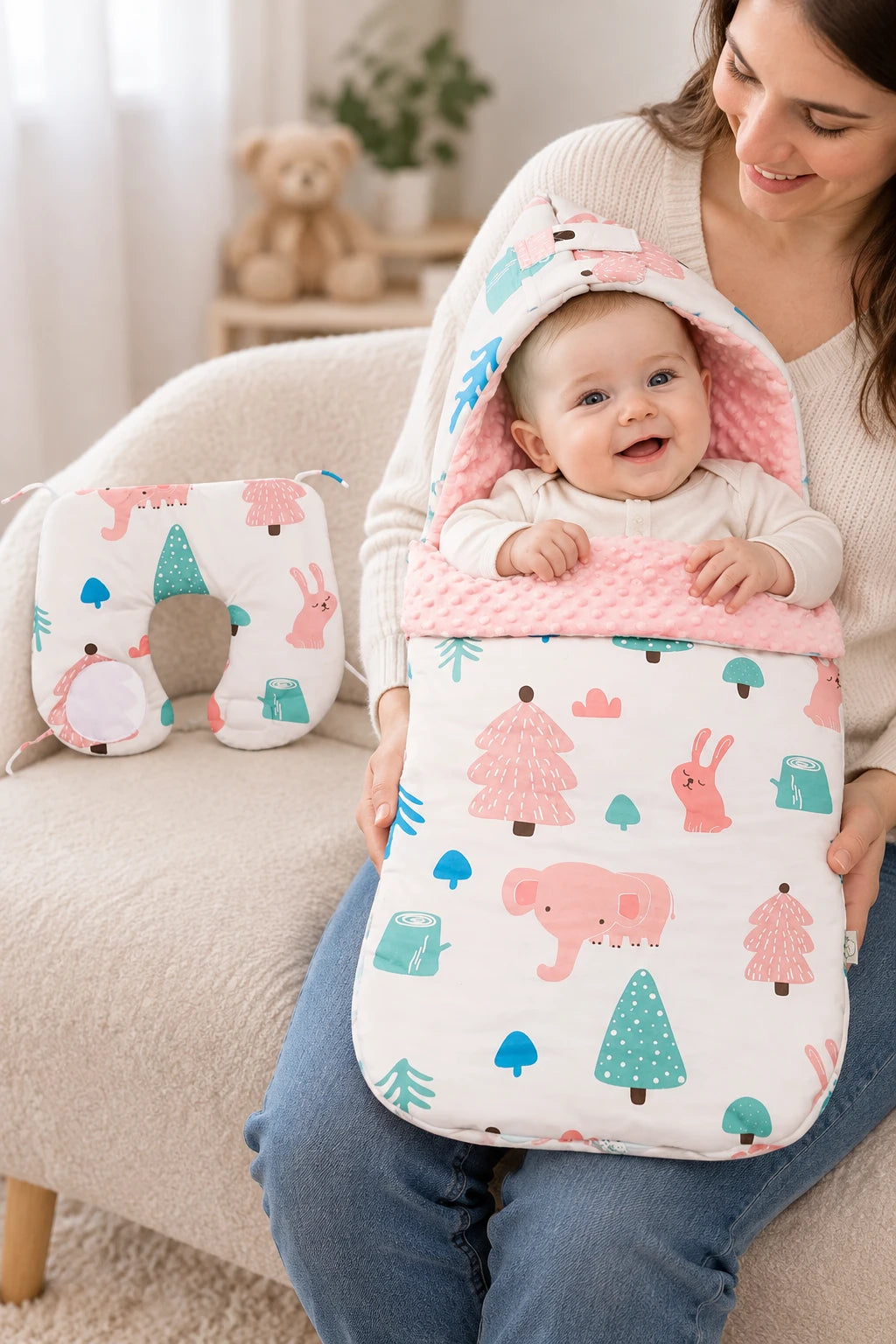 Gigoteuse Flanelle Chancelière Pour Poussette Nid D'Ange
