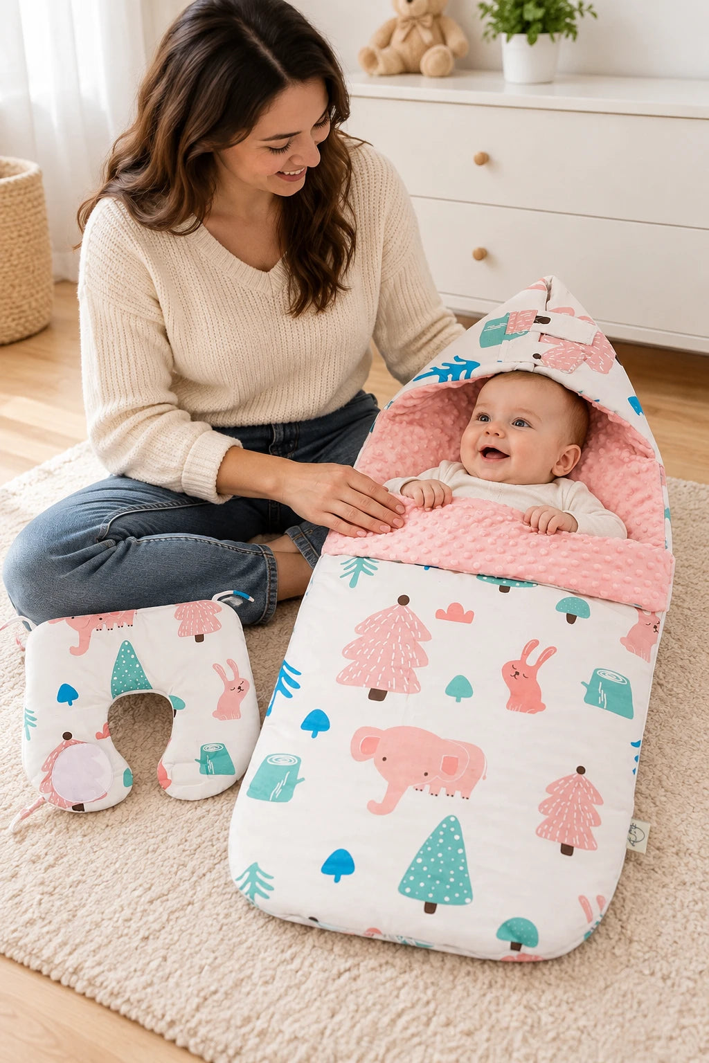 Gigoteuse Flanelle Chancelière Pour Poussette Nid D'Ange