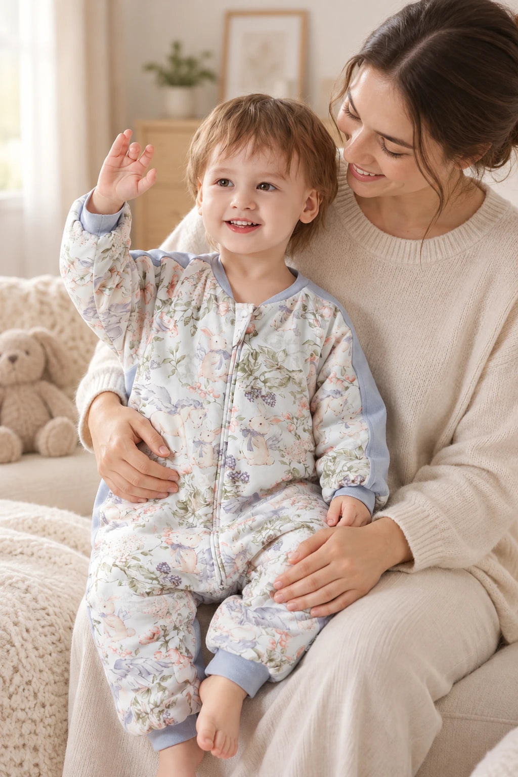 Gigoteuse Fleurie - Lapin Bleu Tog 3