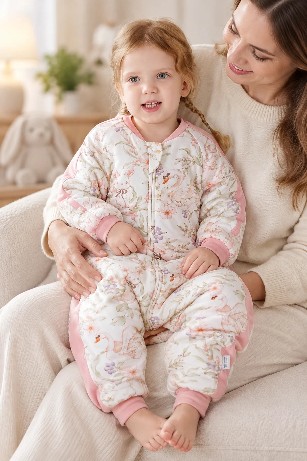 Gigoteuse Fleurie - Lapin Rose Tog 1
