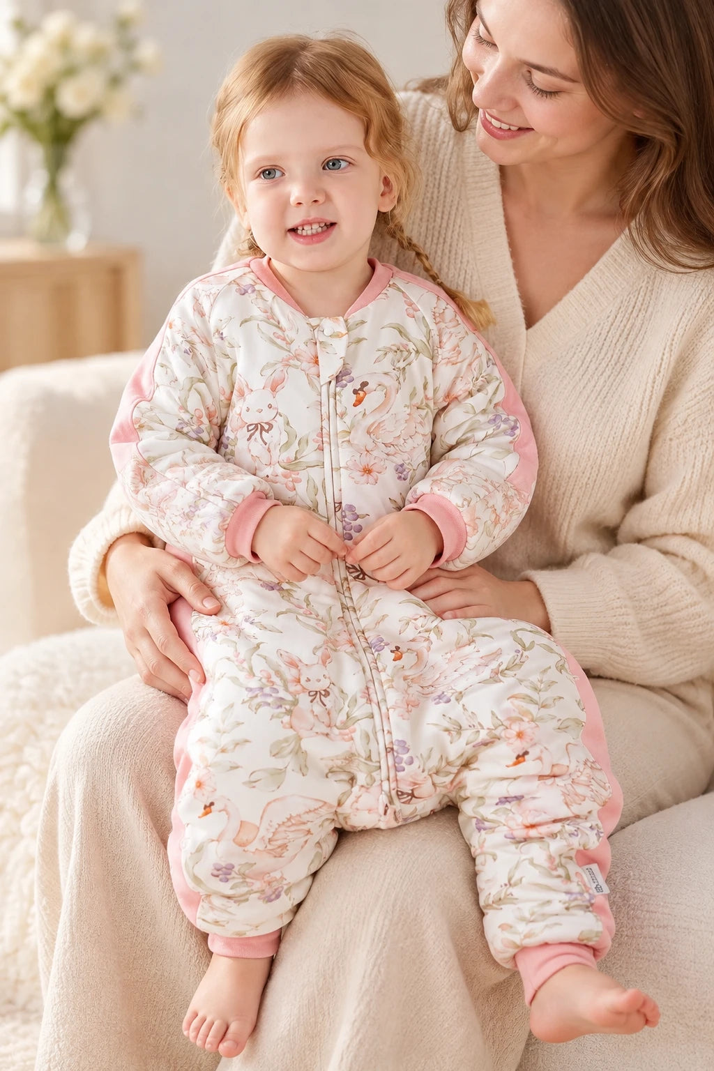 Gigoteuse Fleurie - Lapin Rose Tog 1