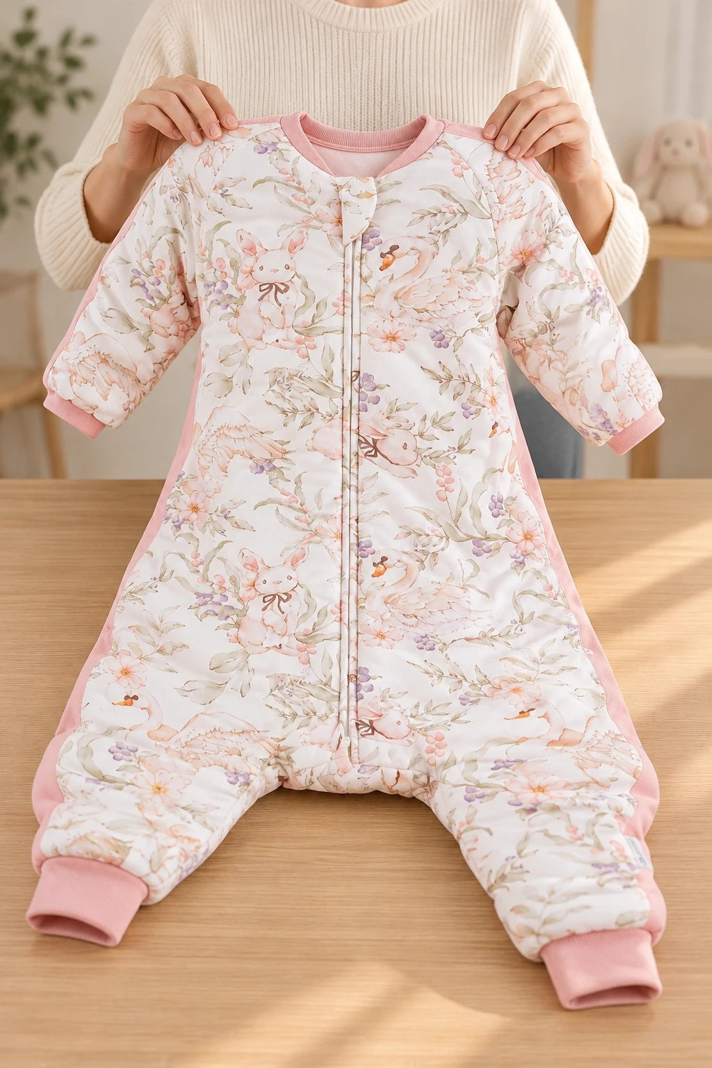 Gigoteuse Fleurie - Lapin Rose Tog 1