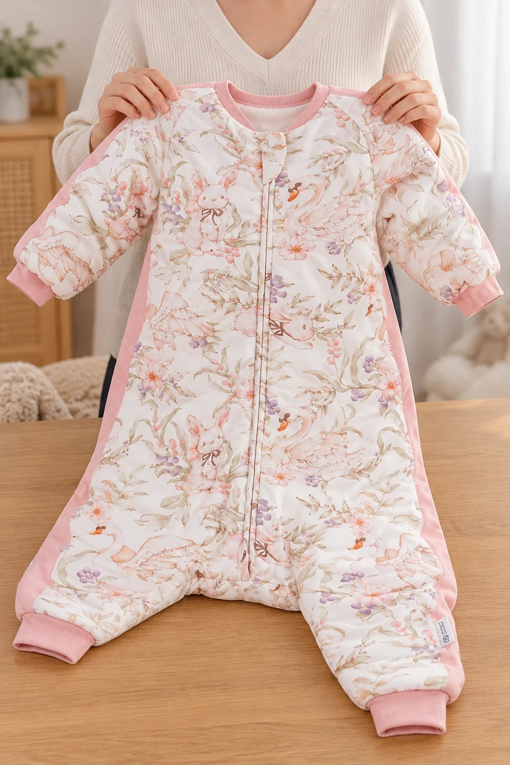 Gigoteuse Fleurie - Lapin Rose Tog 1