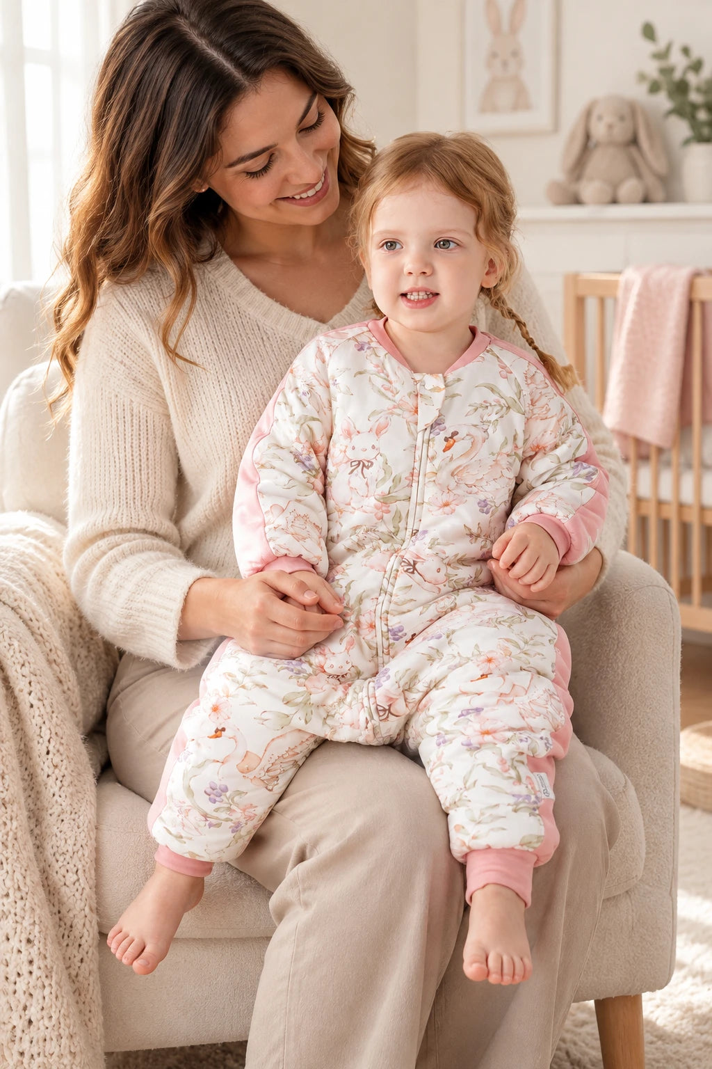 Gigoteuse Fleurie - Lapin Rose Tog 1