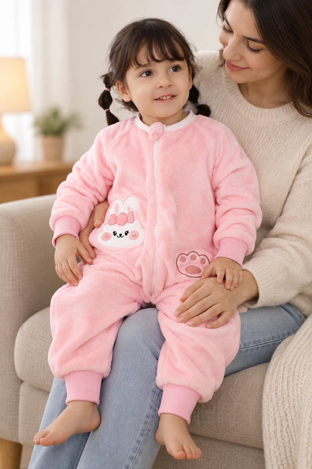 Gigoteuse Grande Taille - Chat Rose