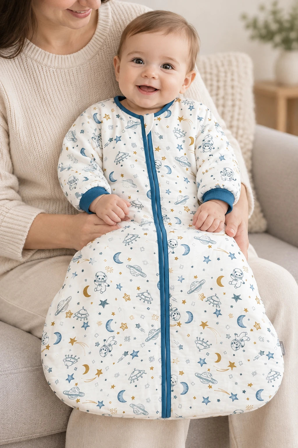 Gigoteuse Pour Bébé En Gaze De Coton À Manches Amovibles
