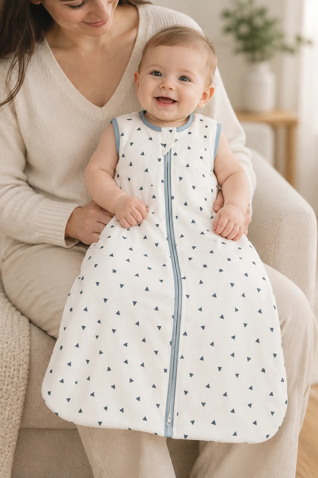 Gigoteuse Zippée En Coton Pour Bébé, Sans Manches