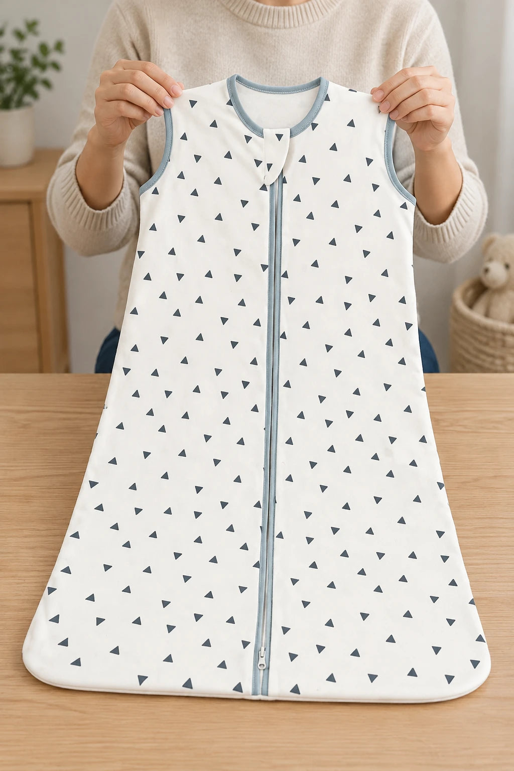 Gigoteuse Zippée En Coton Pour Bébé, Sans Manches