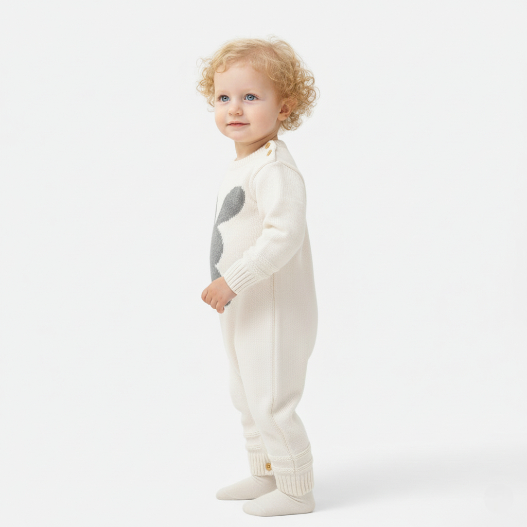 Combinaison Bébé Lapin Blanc Laine